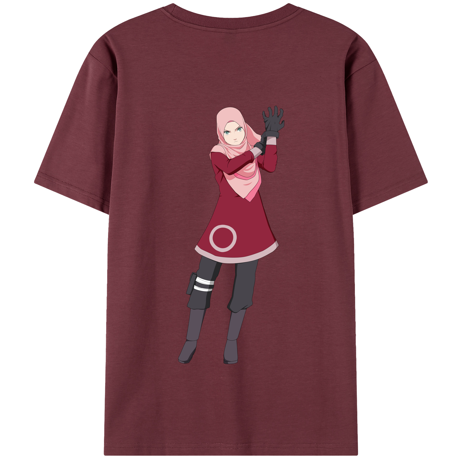 （画像用） NARUTO -ナルト- 春野サクラ Haruno Sakura 綿100％半袖Tシャツ（背面プリント）